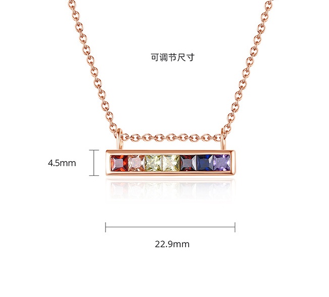 Fashion rectangle colors Korean style necklace for women
