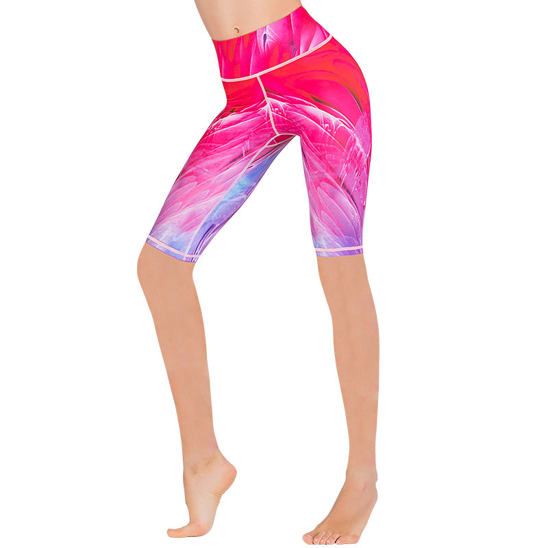 Printing peach outdoor sports shorts for women