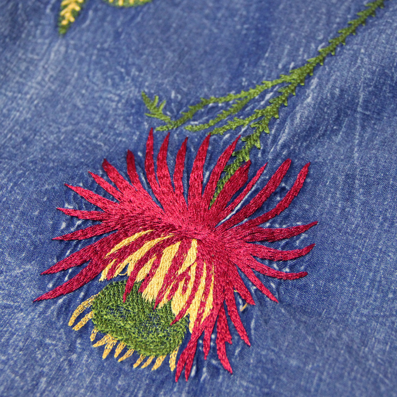 Retro summer dress embroidery sleeveless dress