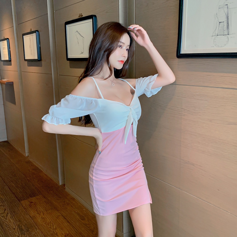Bow hollow sling Korean style package hip summer T-back
