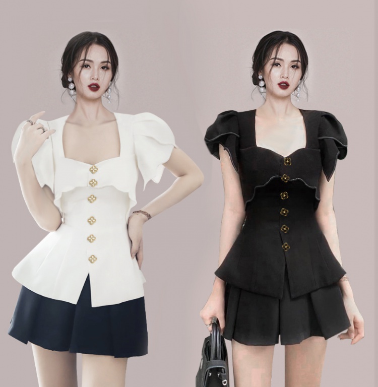 Korean style tops skirt 2pcs set for women
