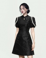 Pearl fashion and elegant dress embroidery cheongsam