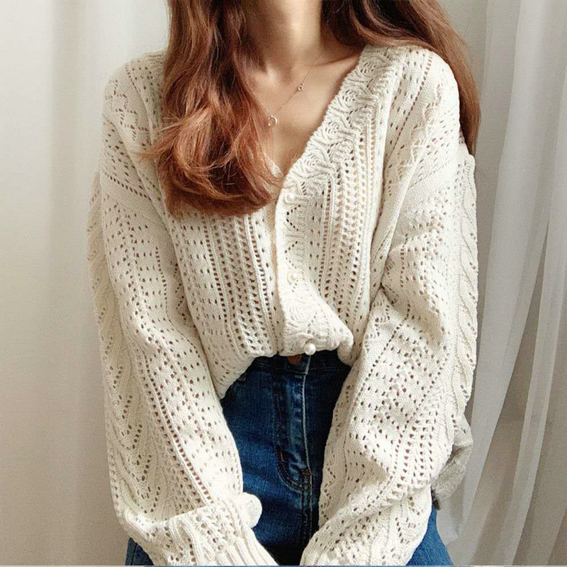 Spring and autumn coat Korean style sweater for women