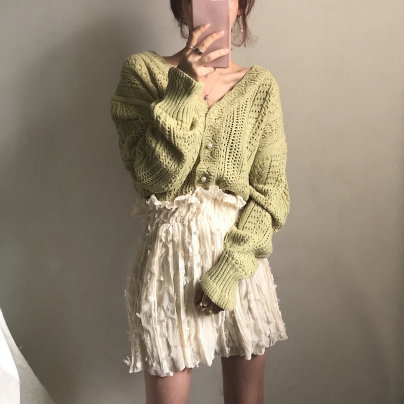 Spring and autumn coat Korean style sweater for women