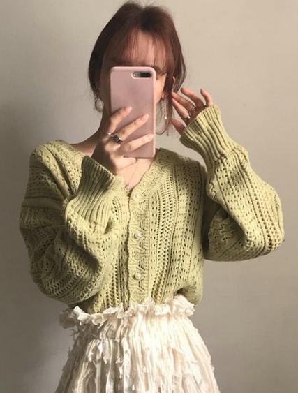 Spring and autumn coat Korean style sweater for women