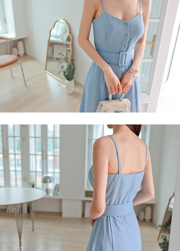 Denim Korean style fashion sling summer dress
