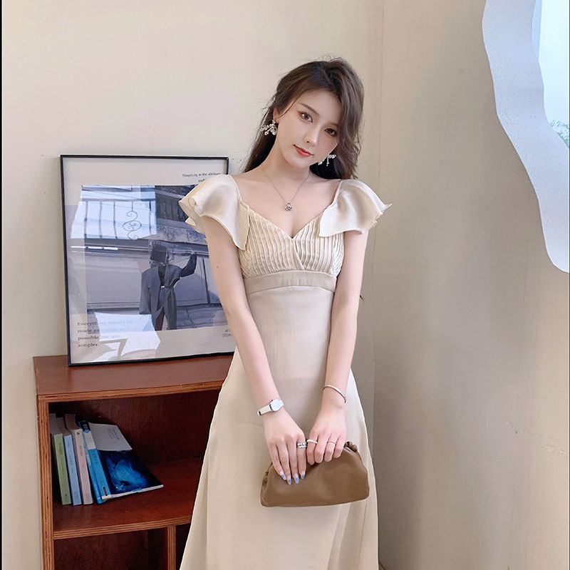 Minority France style summer small lady court style dress