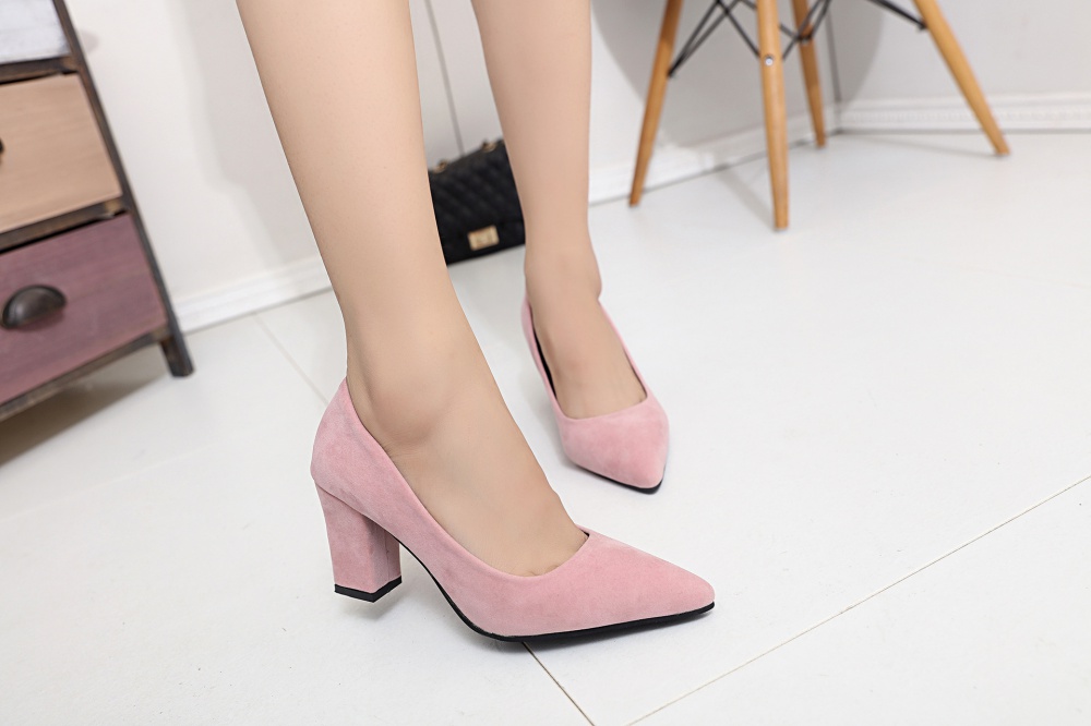 Pointed high-heeled shoes black shoes for women
