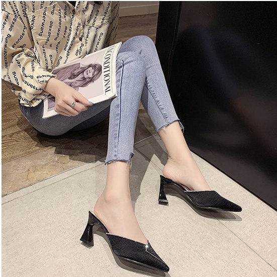 Wears outside sandals high-heeled slippers for women