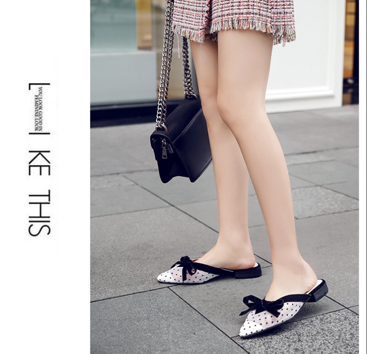 Fashion pointed shoes wears outside low slippers for women