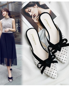 Fashion pointed shoes wears outside low slippers for women