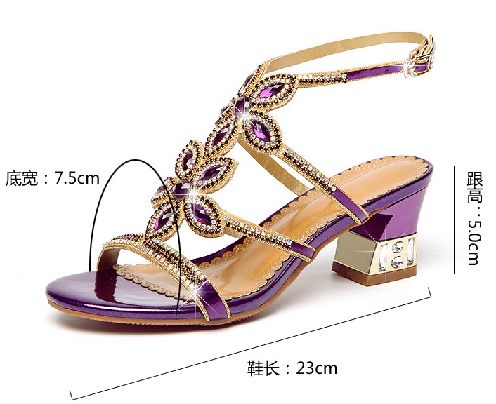 Middle-heel high-heeled shoes sexy sandals for women