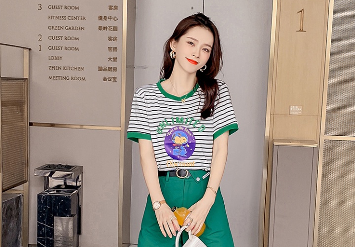 Fashion all-match tops summer slim bottoming shirt for women