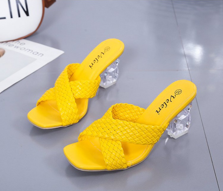 Fashion fish mouth slippers Korean style shoes for women