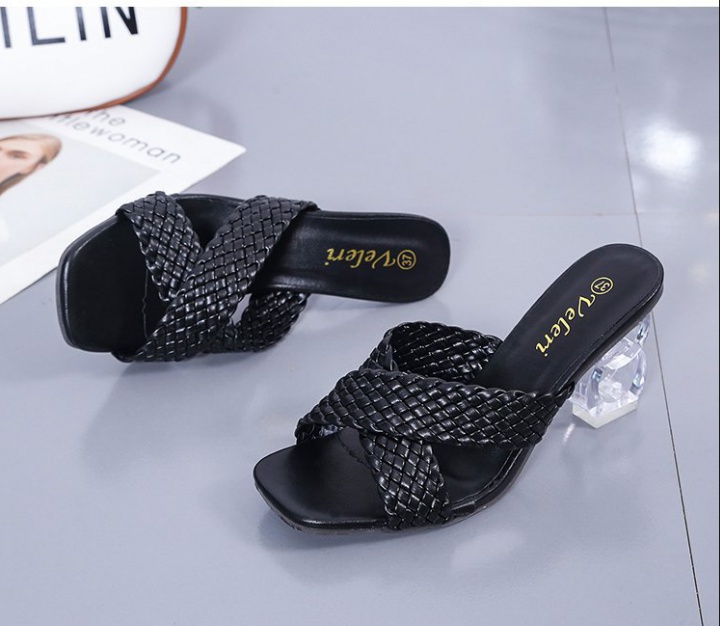 Fashion fish mouth slippers Korean style shoes for women