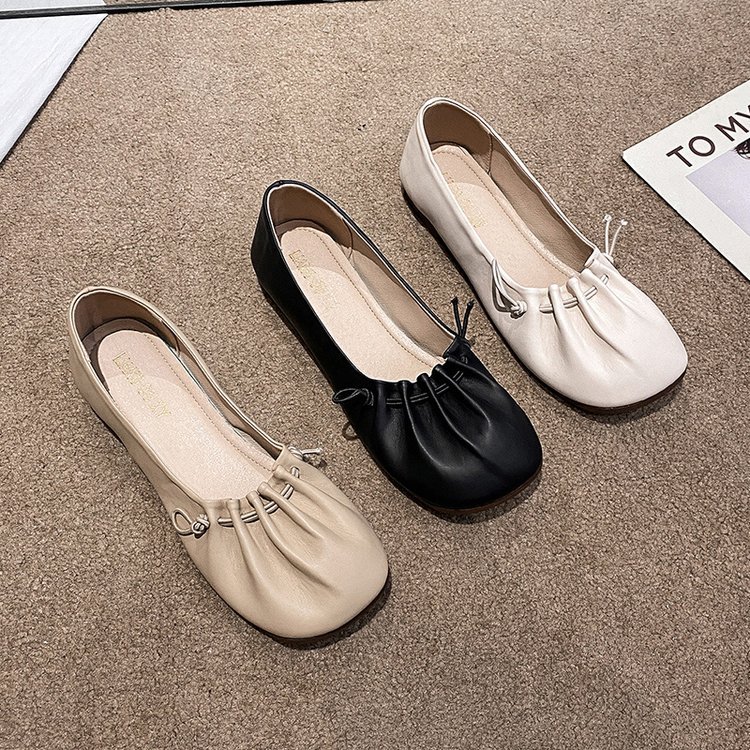 Korean style elastic shoes low peas shoes for women