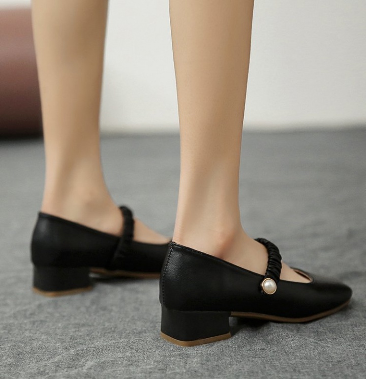 Fashion summer thick middle-heel retro shoes for women
