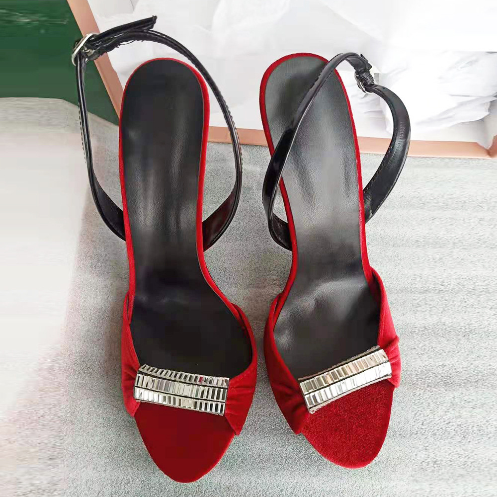 European style high-heeled sandals banquet shoes for women