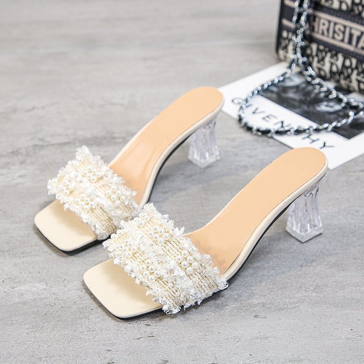 Thick fashion shoes high-heeled slippers for women