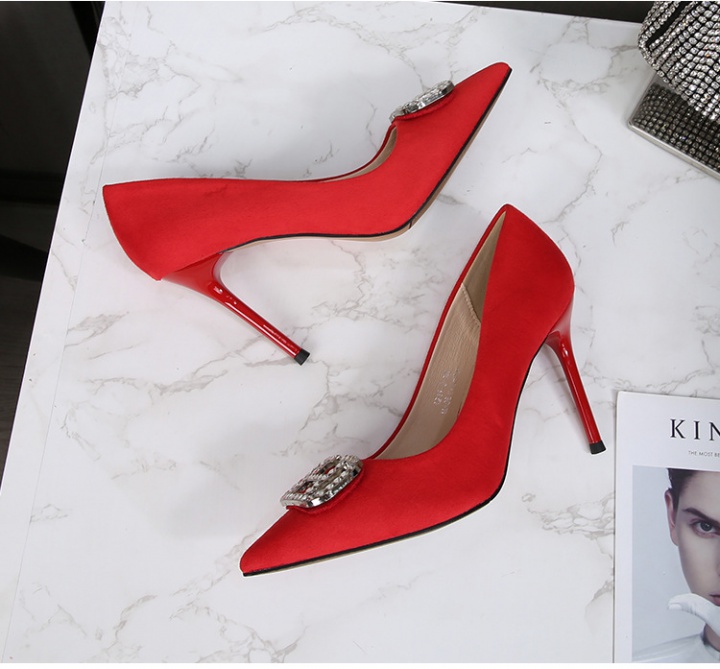 Lady broadcloth high-heeled shoes for women