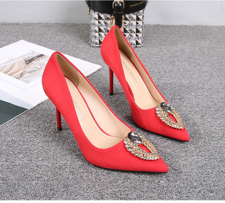Korean style high-heeled shoes rhinestone shoes