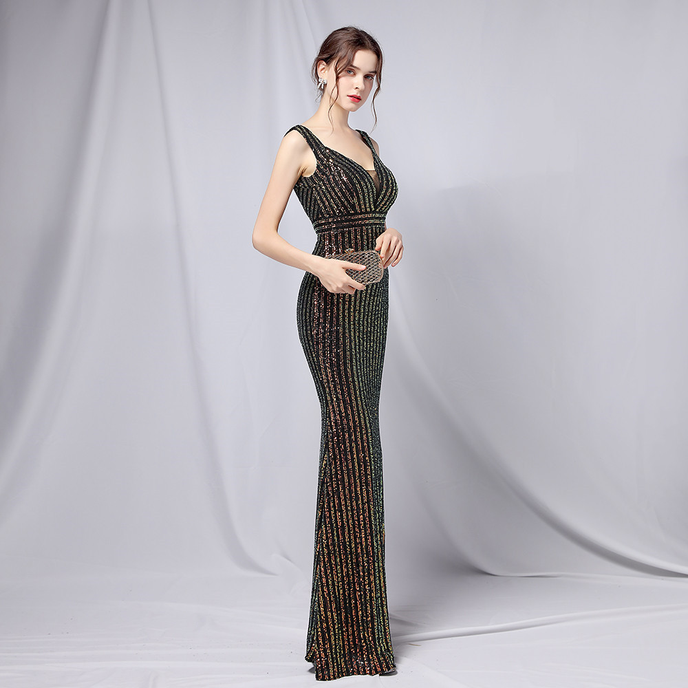 Show model evening dress long mermaid formal dress