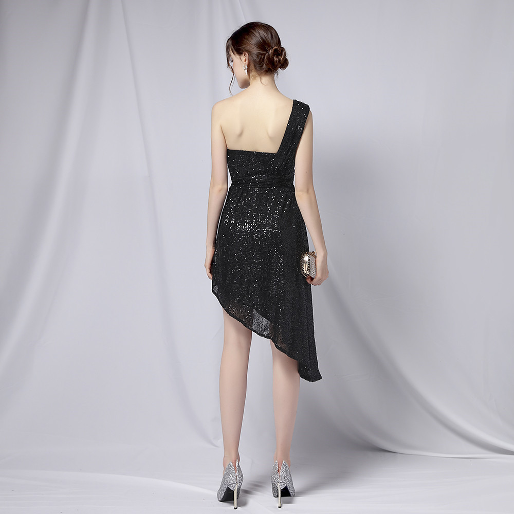 Wrapped chest sequins show dress sexy preside formal dress