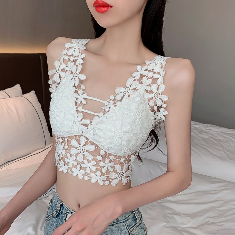 Beauty back sexy tops bottoming vest for women