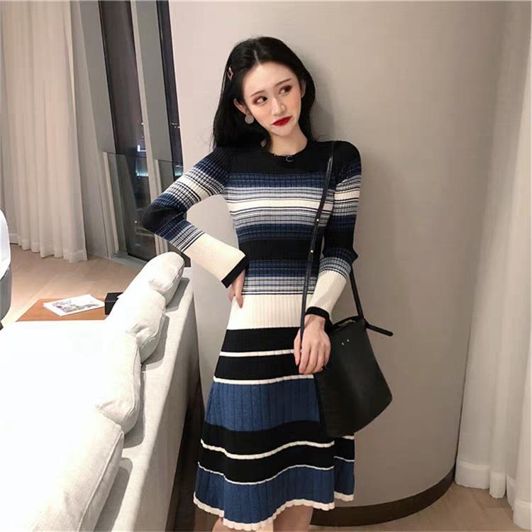 Autumn and winter dress sweater dress for women