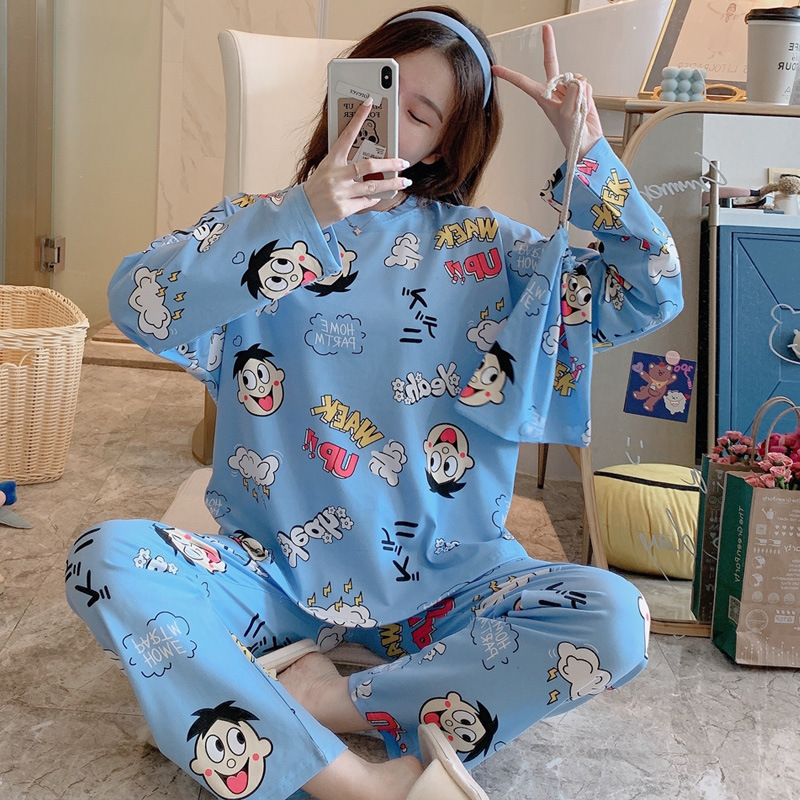 Long sleeve pajamas 3pcs set for women