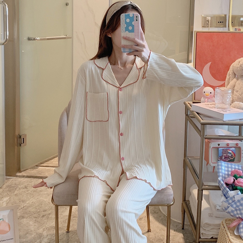 Sweet princess pure cardigan lace pajamas a set for women