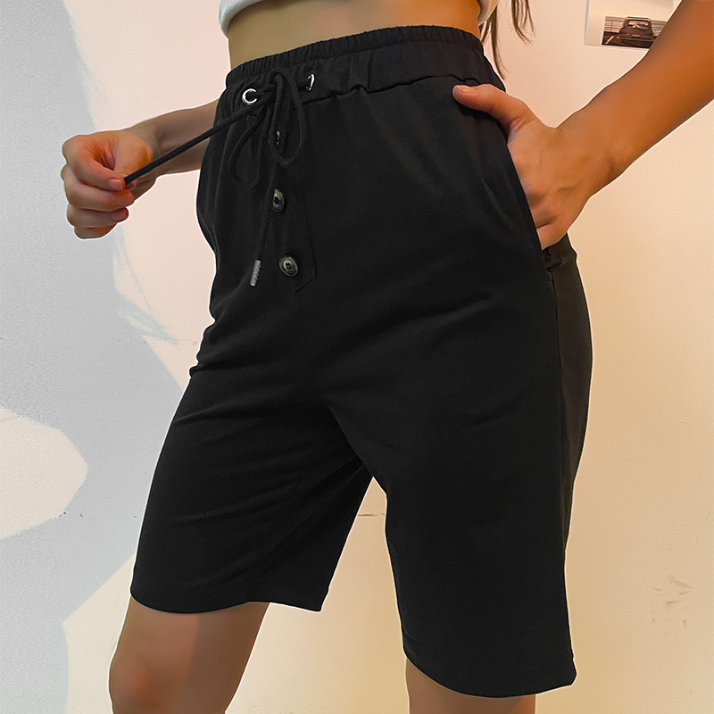 Summer fashion pocket pure European style shorts for women