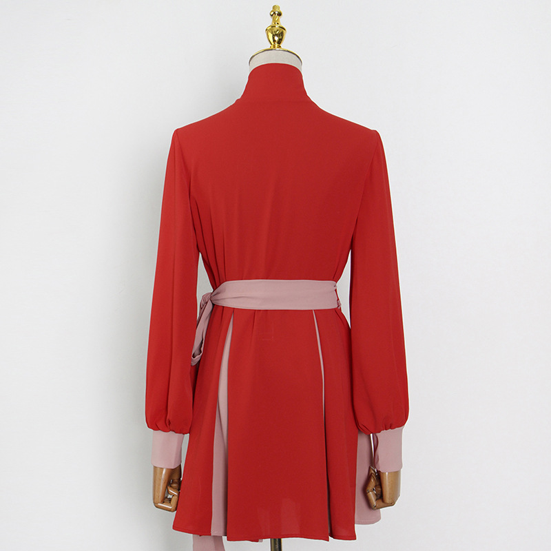 Splice short cozy European style temperament coat for women