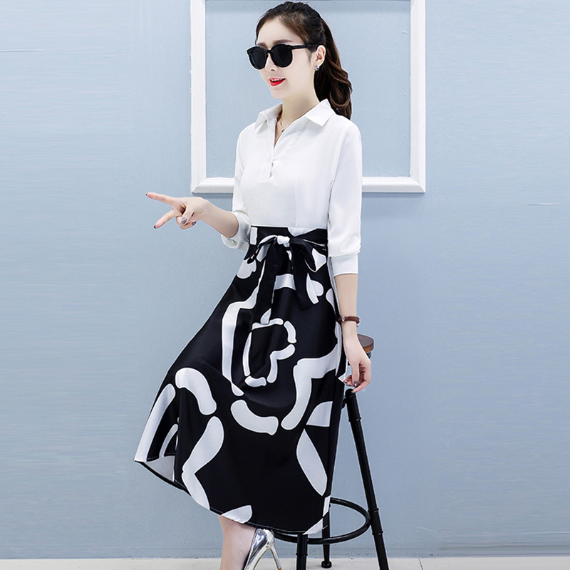 Fashionable lady large yard Korean style dress for women