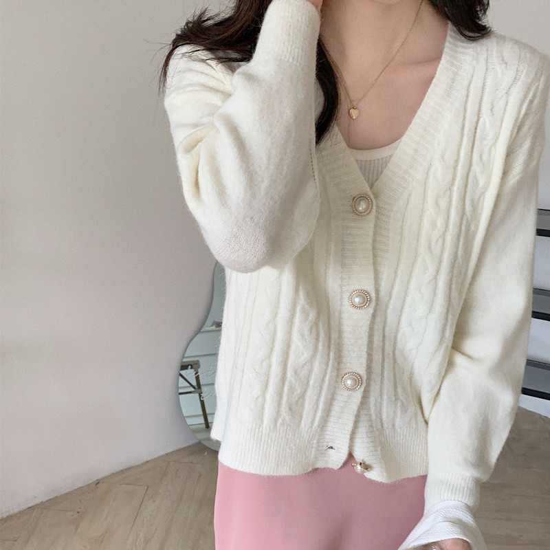Spring and autumn cardigan knitted sweater for women