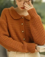College style sweater knitted jacket for women