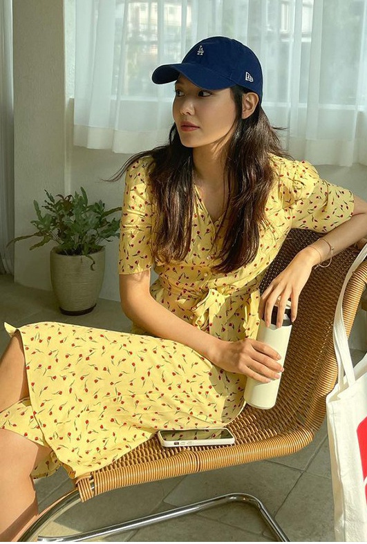 Summer temperament floral shirt slim fashion dress for women