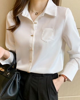 Commuting slim tops autumn long sleeve shirt for women