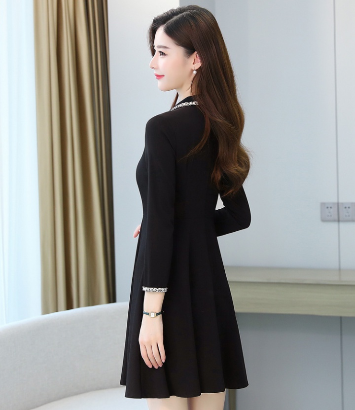 Light doll collar ladies long sleeve autumn spring dress for women