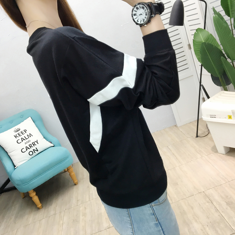 Loose Korean style T-shirt long sleeve hoodie for women