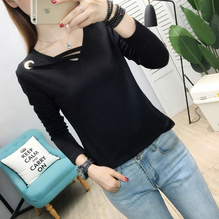 Korean style T-shirt fashion bottoming shirt for women