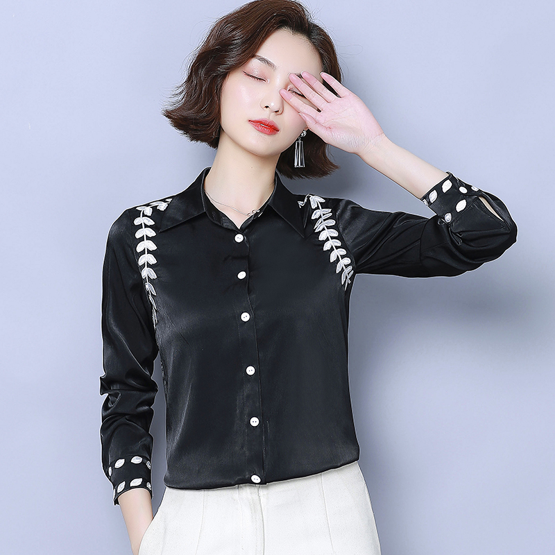 Long sleeve business suit chiffon shirt for women