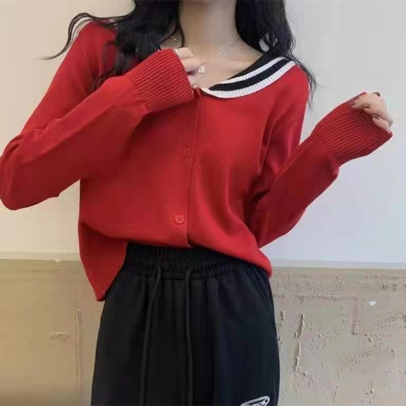 All-match Korean style sweater knitted tops for women