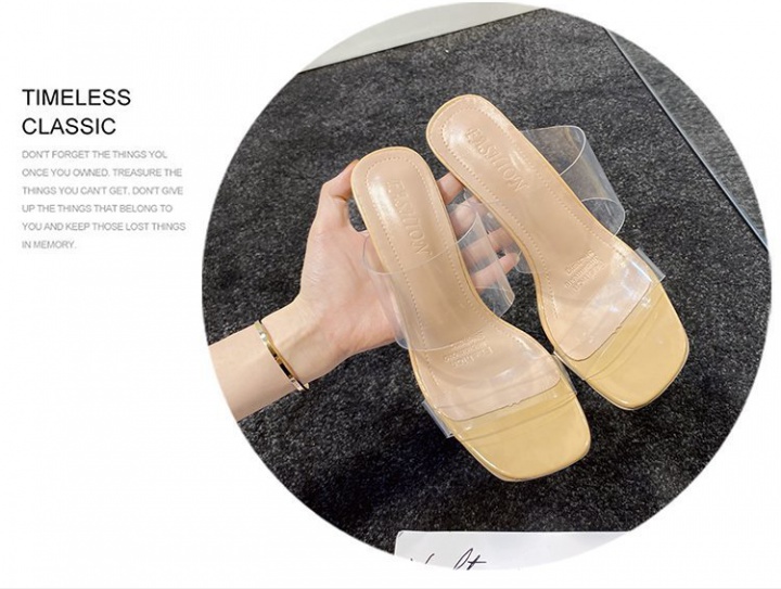 Wears outside sandals transparent slippers for women