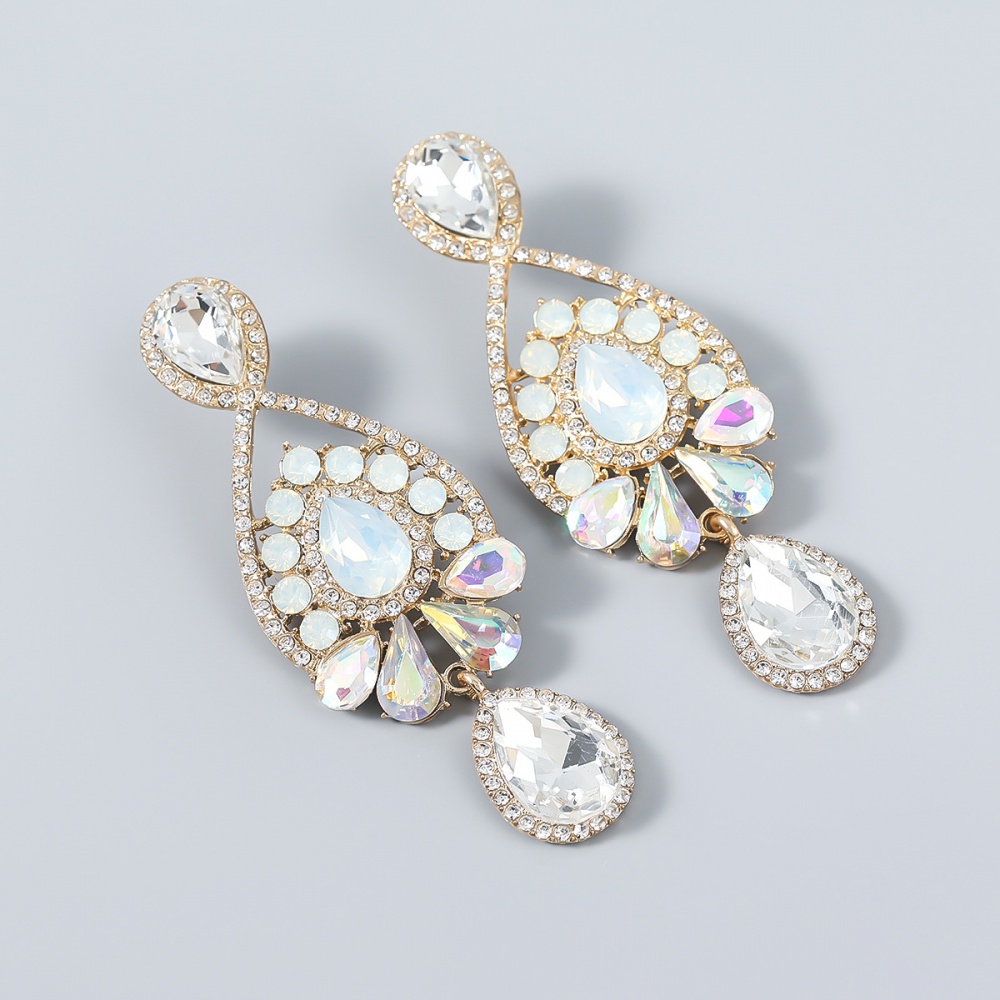 Rhinestone earrings ear-drop for women