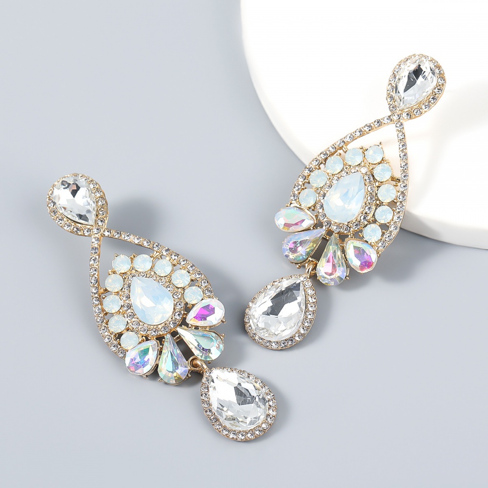 Rhinestone earrings ear-drop for women