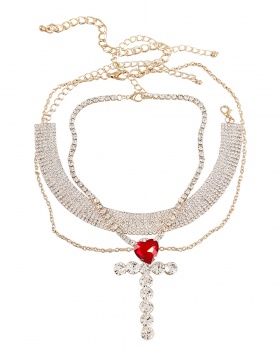 Heart alloy European style necklace 3pcs set for women
