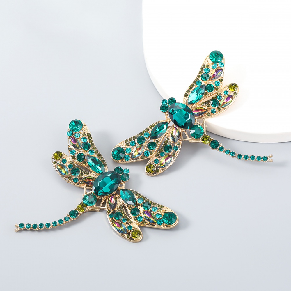 Party glass diamond dragonfly fashion earrings for women