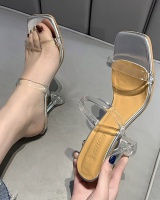 High-heeled summer European style slippers