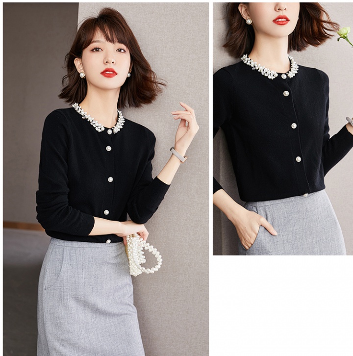 Knitted cashmere autumn and winter tops for women